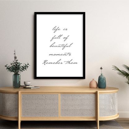 Life Quotes Poster with Frame