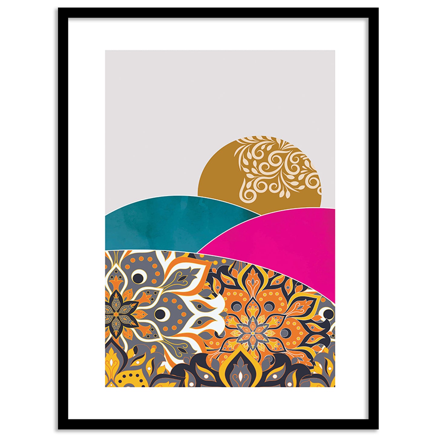 Modern Art Framed Prints for Home and Office Wall Decor