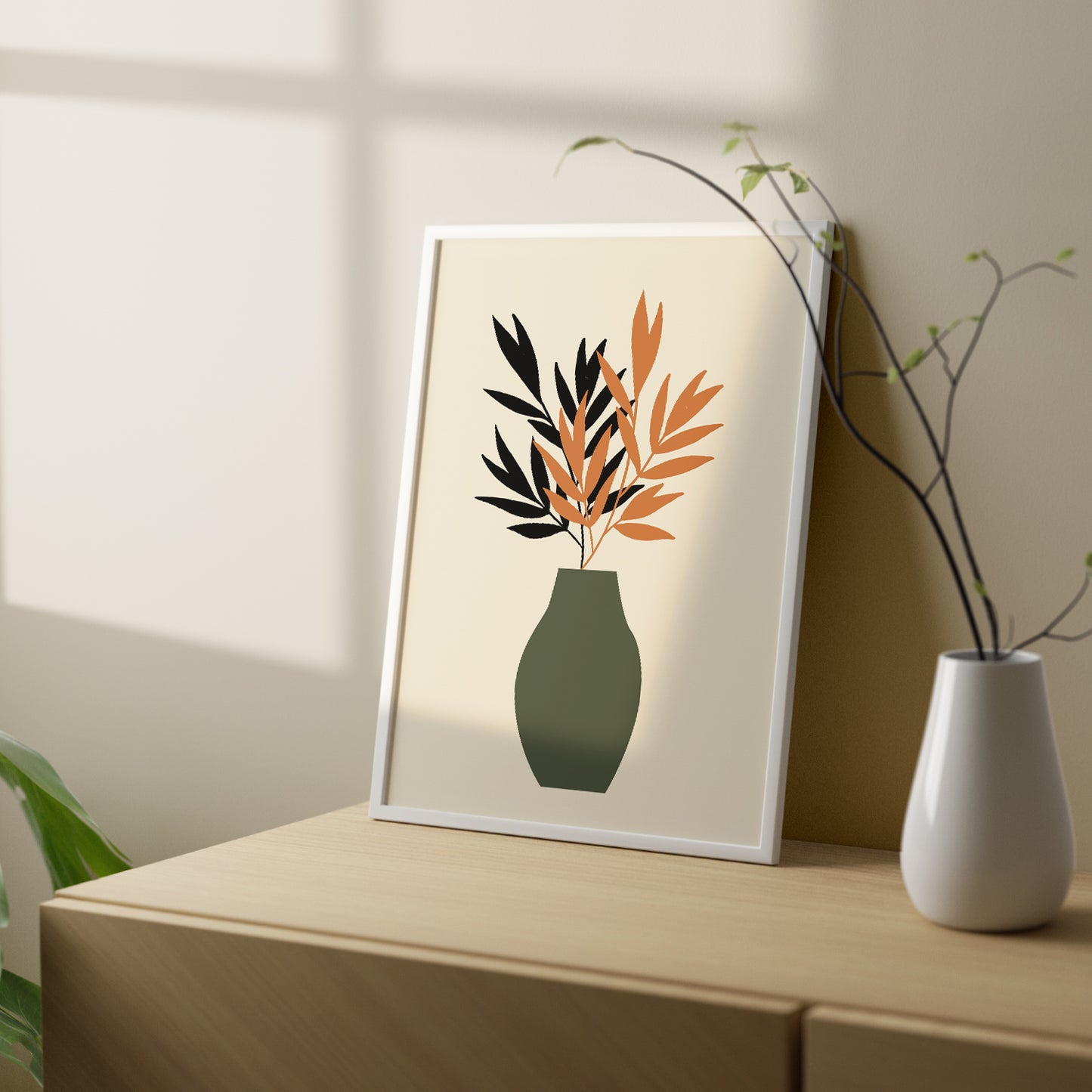 Nature-Inspired Wall Art Posters - Elegant Framed Decor for Home and Office