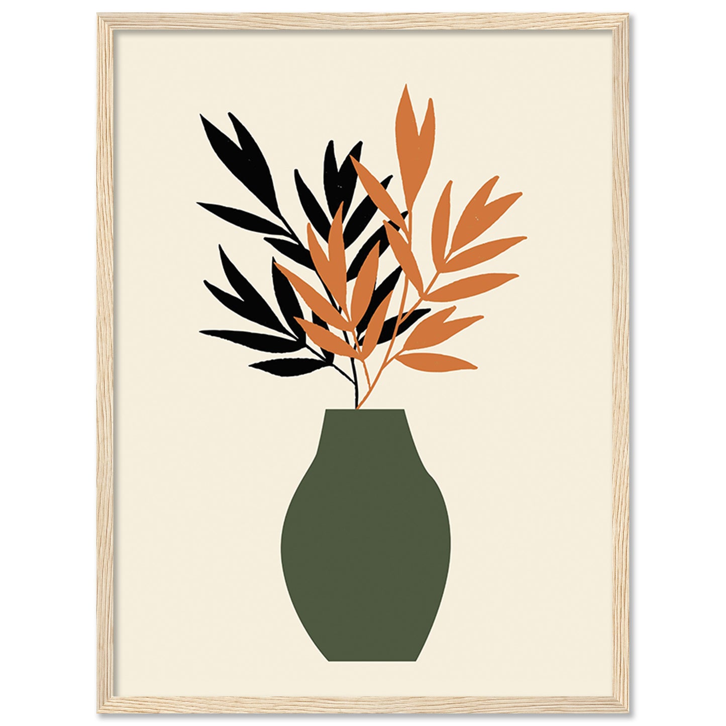 Nature-Inspired Wall Art Posters - Elegant Framed Decor for Home and Office