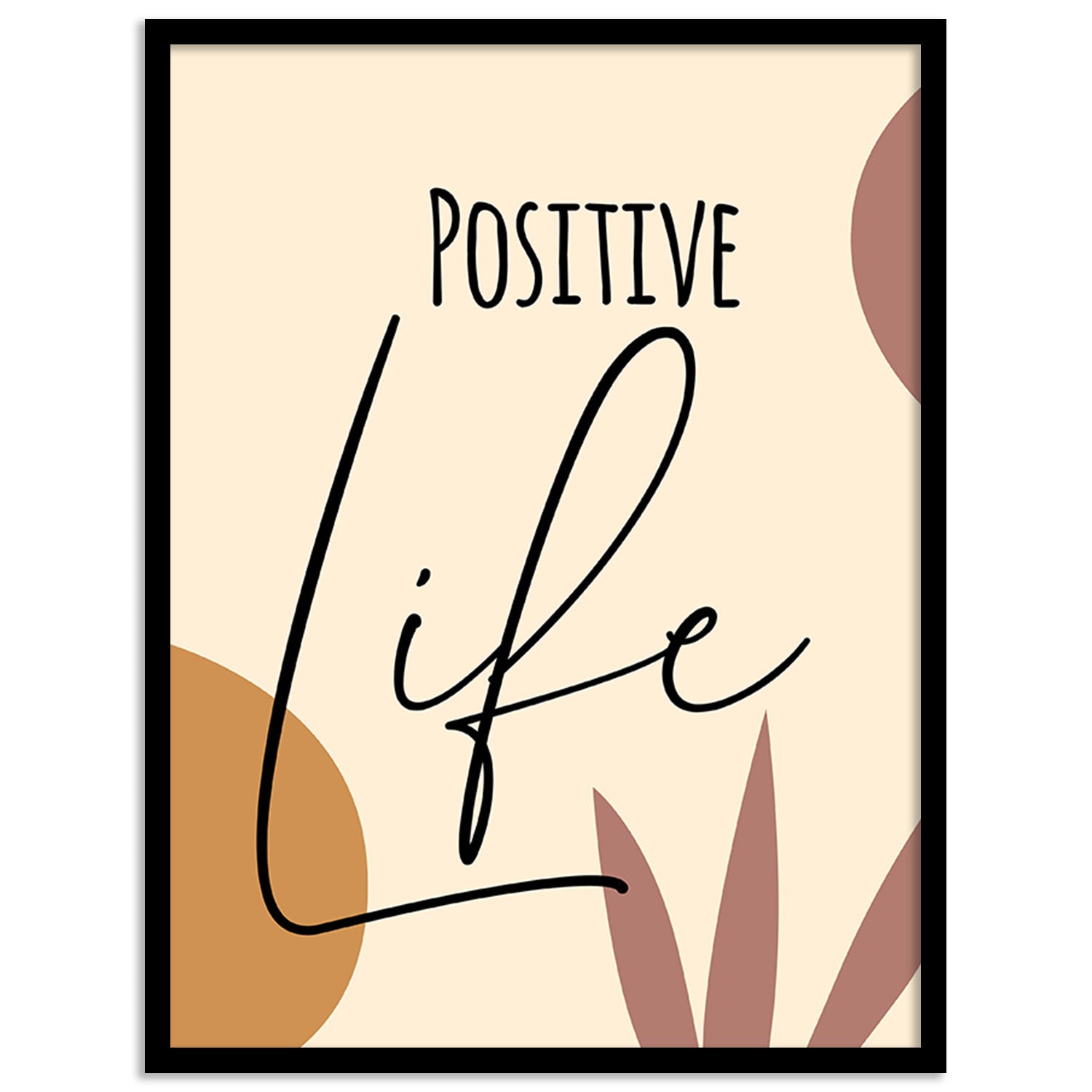 Positive Life Motivational Quotes Poster with Frame – kotart_global