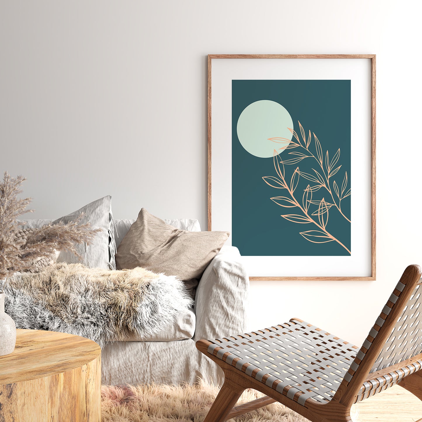 Natural Elegance: Sophisticated Framed Art for Modern Spaces