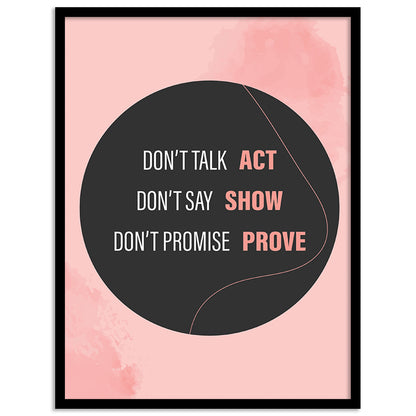 Positive Quotes Poster with Frame