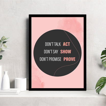 Positive Quotes Poster with Frame