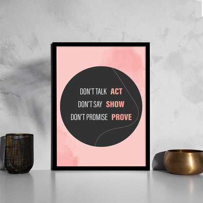 Positive Quotes Poster with Frame