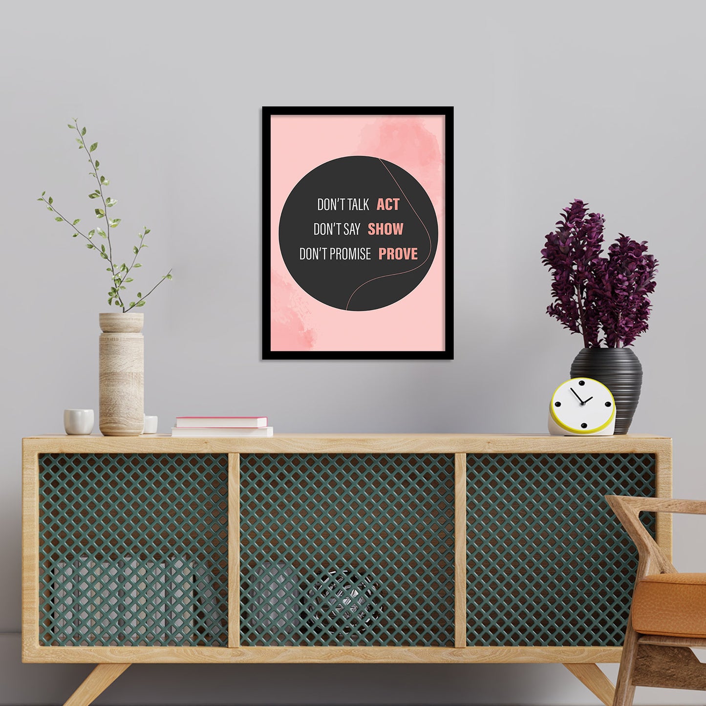 Positive Quotes Poster with Frame