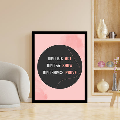 Positive Quotes Poster with Frame