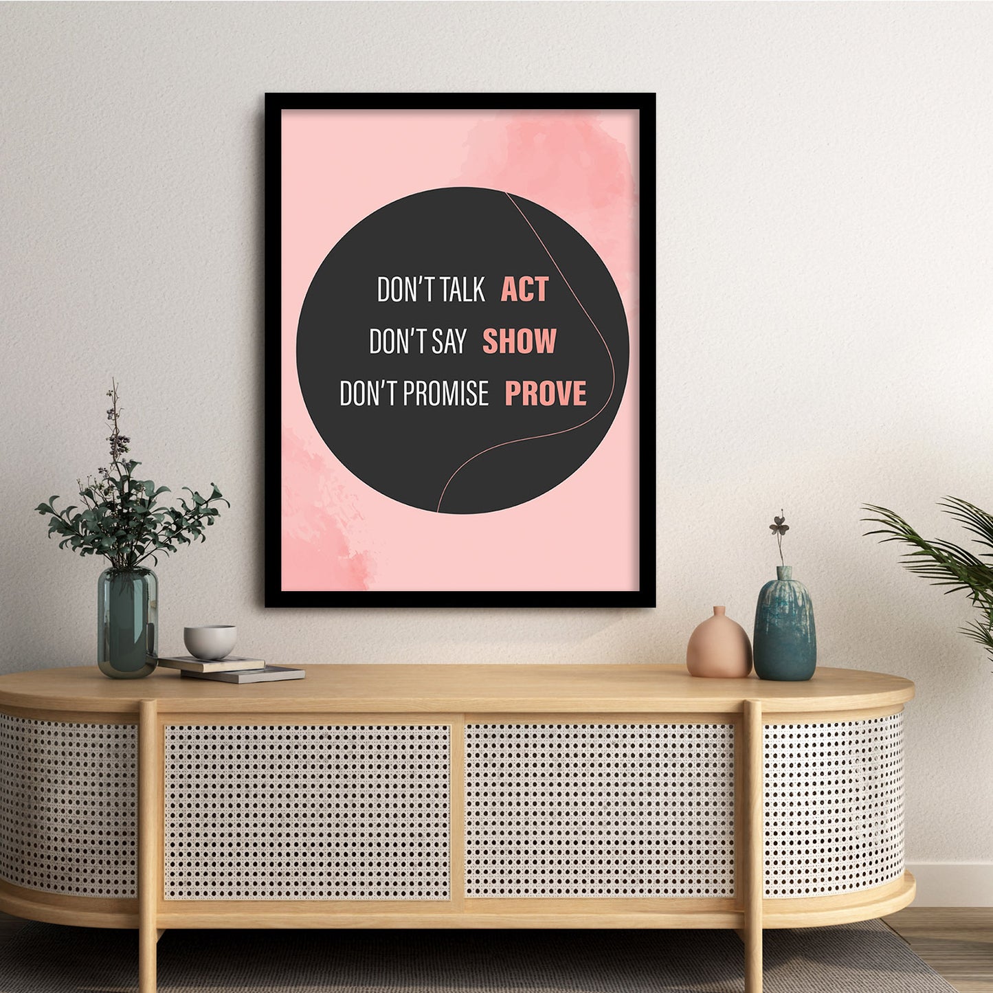 Positive Quotes Poster with Frame