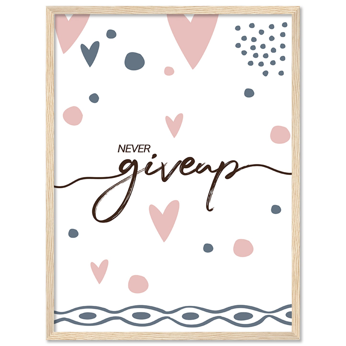 Don't Giveup Inspiring Quotes Poster with Frame