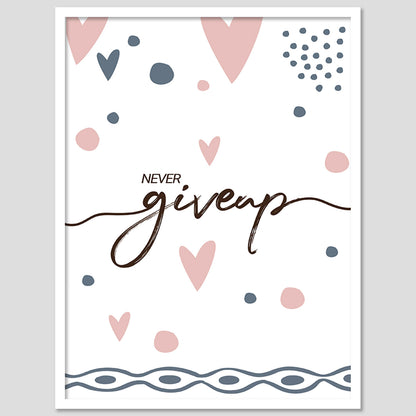 Don't Giveup Inspiring Quotes Poster with Frame