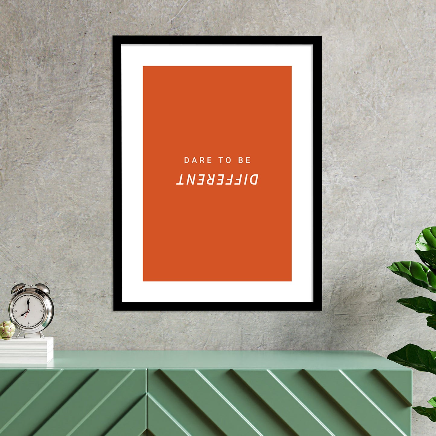 Dare to Be Different Inspiring Quotes Poster with Frame