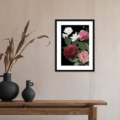 Vibrant Floral Framed Art for Home and Office Wall Decor