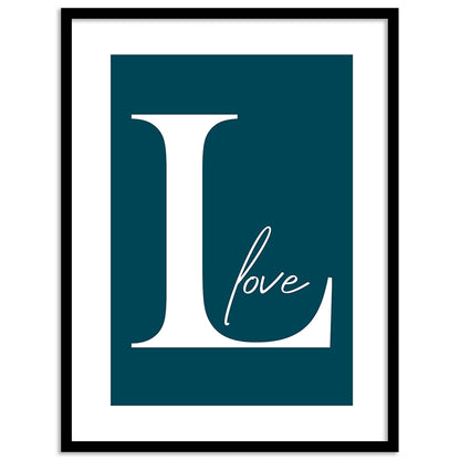 Love Motivational Quotes Poster with Frame