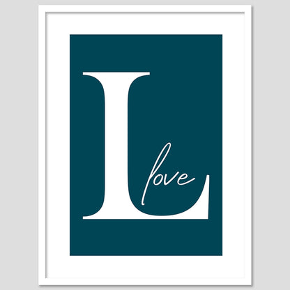 Love Motivational Quotes Poster with Frame