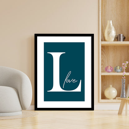 Love Motivational Quotes Poster with Frame