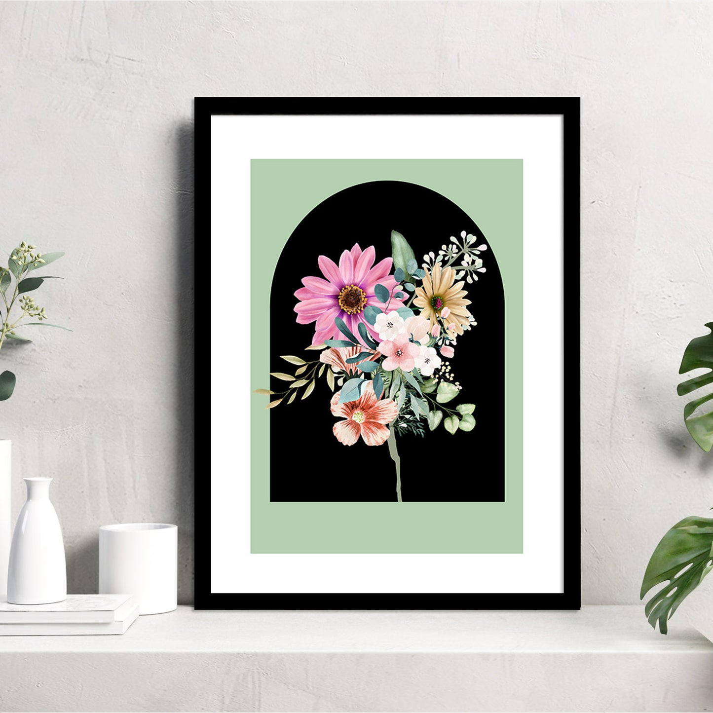 Exquisite Floral Artwork in Premium Frames for Decor