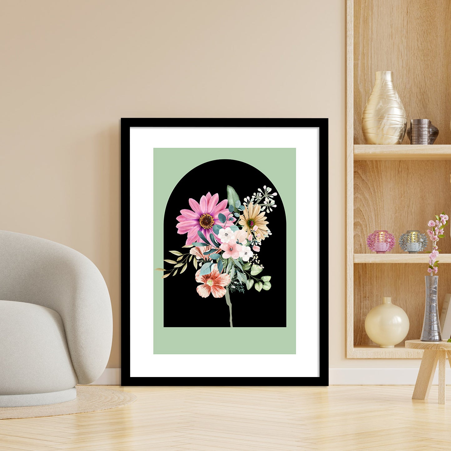 Exquisite Floral Artwork in Premium Frames for Decor