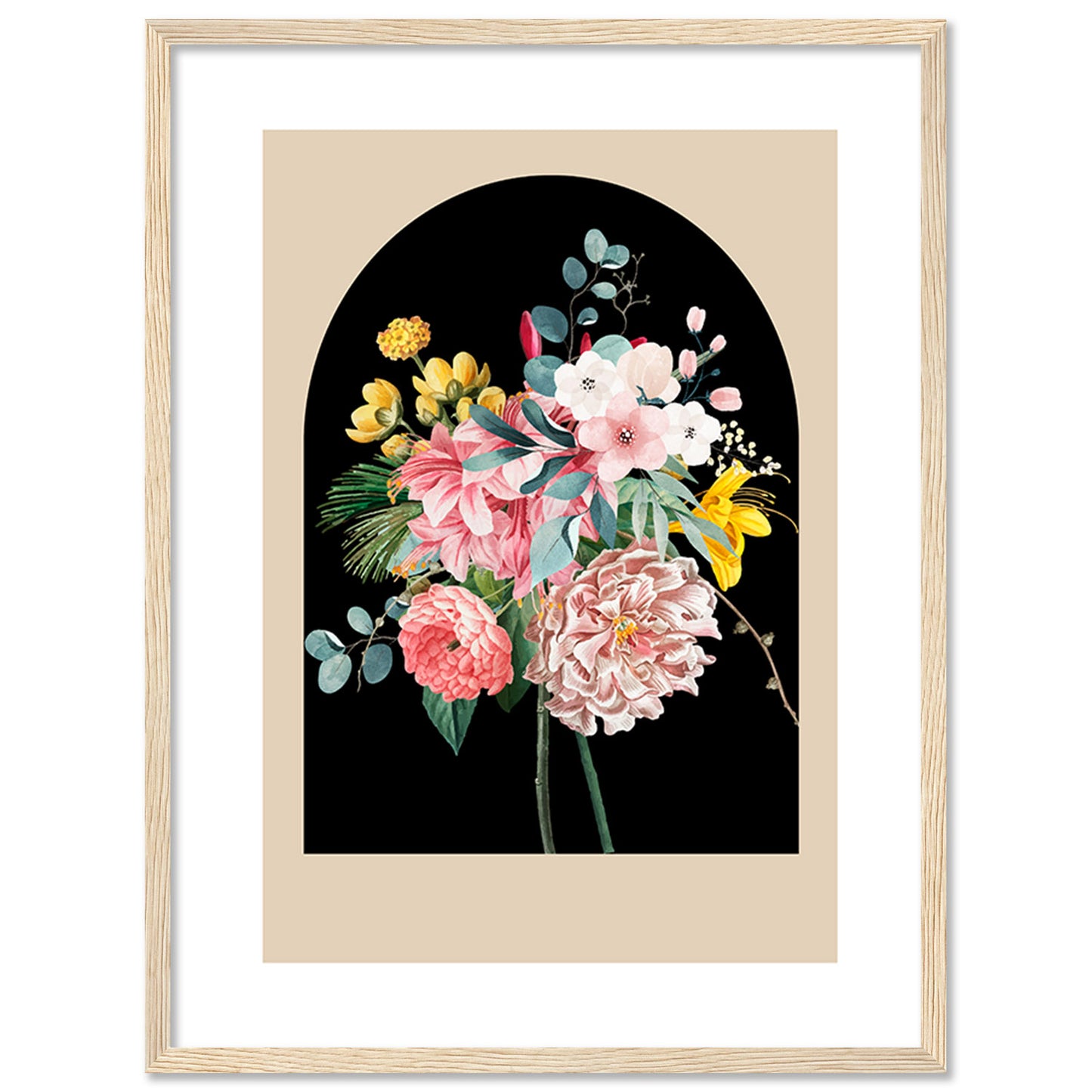 Exquisite Floral Artwork in Premium Frames for Decor