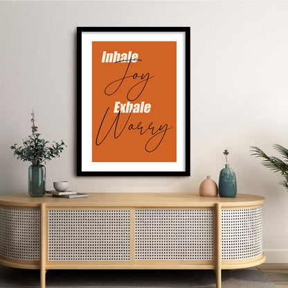 Positive Inspiring Quotes Poster with Frame