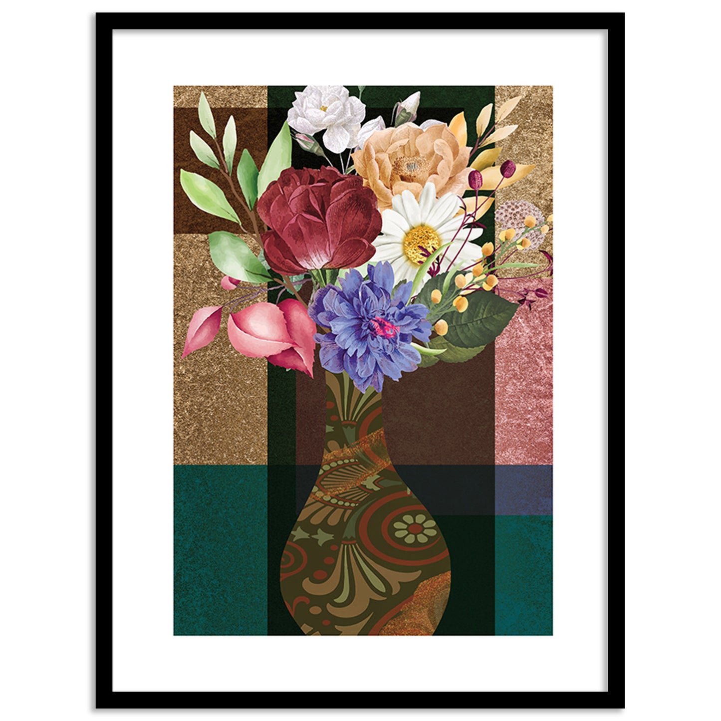 Exquisite Floral Artwork in Premium Frames for Decor