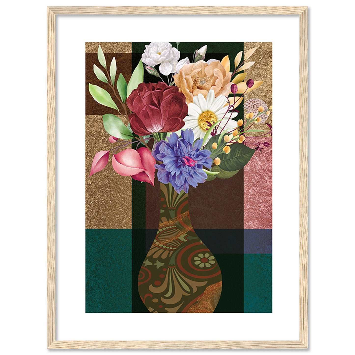 Exquisite Floral Artwork in Premium Frames for Decor