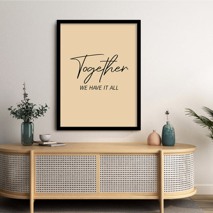 Motivational Quotes Poster with Frame