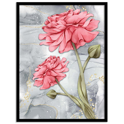 Exquisite Floral Artwork in Premium Frames for Decor