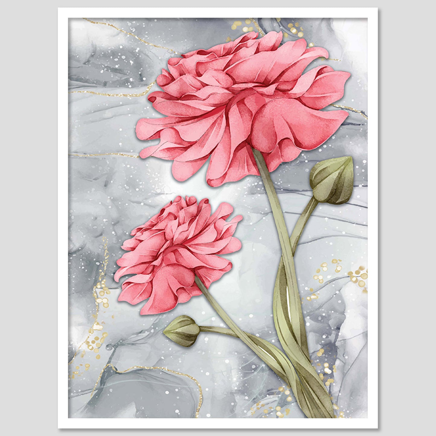 Exquisite Floral Artwork in Premium Frames for Decor