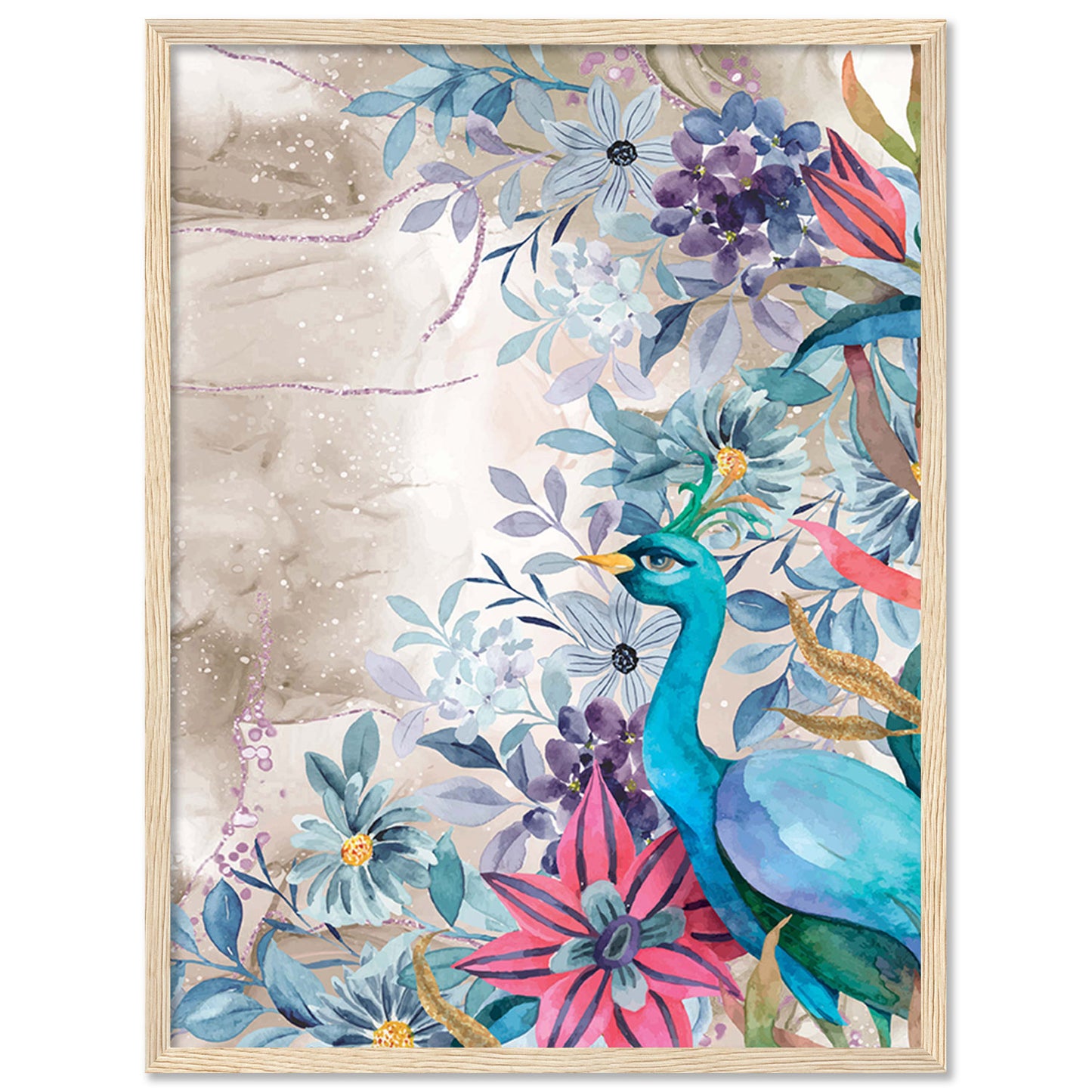 Exquisite Floral Artwork in Premium Frames for Decor