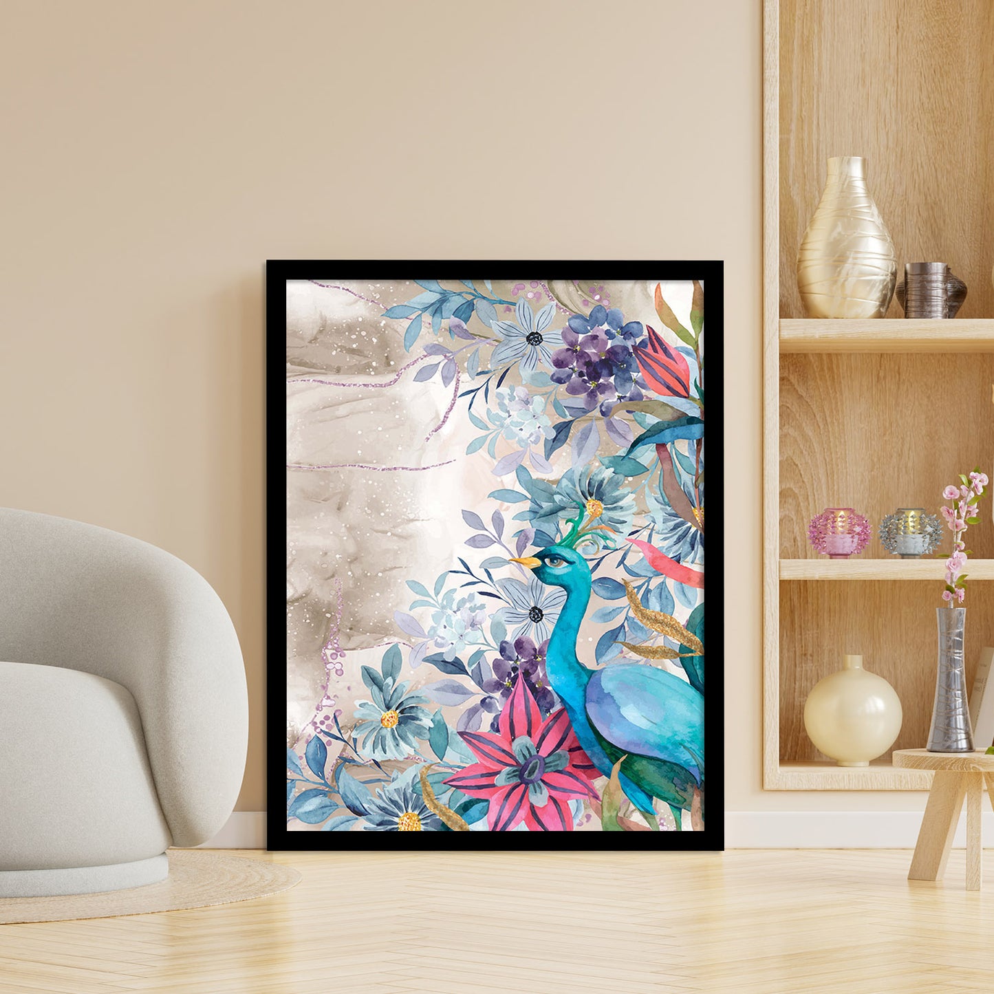 Exquisite Floral Artwork in Premium Frames for Decor