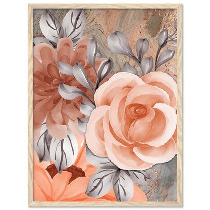 Exquisite Floral Artwork in Premium Frames for Decor