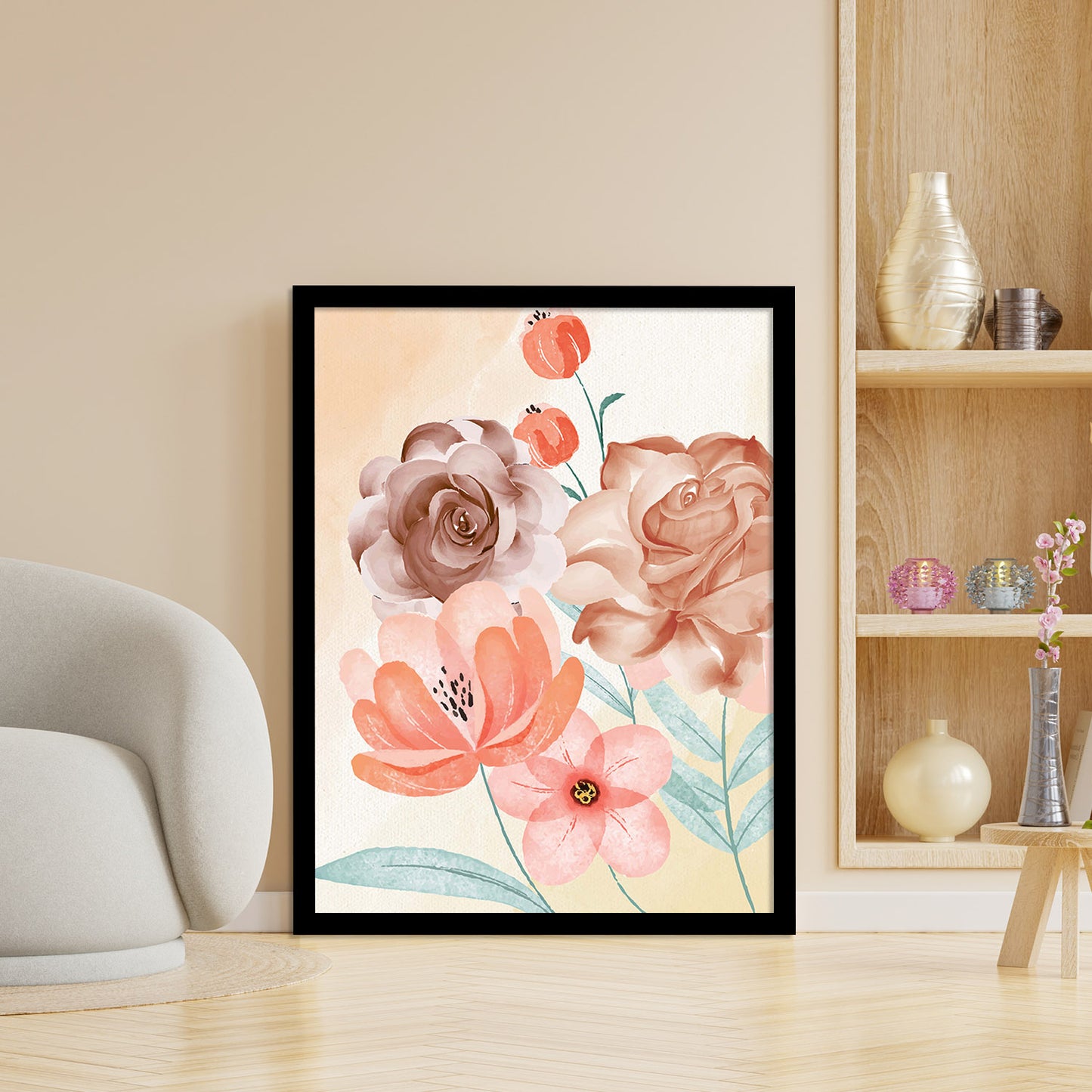 Exquisite Floral Artwork in Premium Frames for Decor