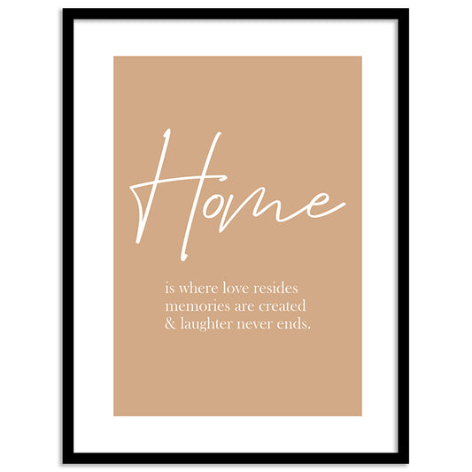 Home Quotes Poster with Frame