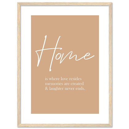 Home Quotes Poster with Frame