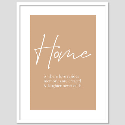 Home Quotes Poster with Frame