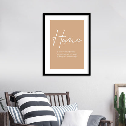 Home Quotes Poster with Frame