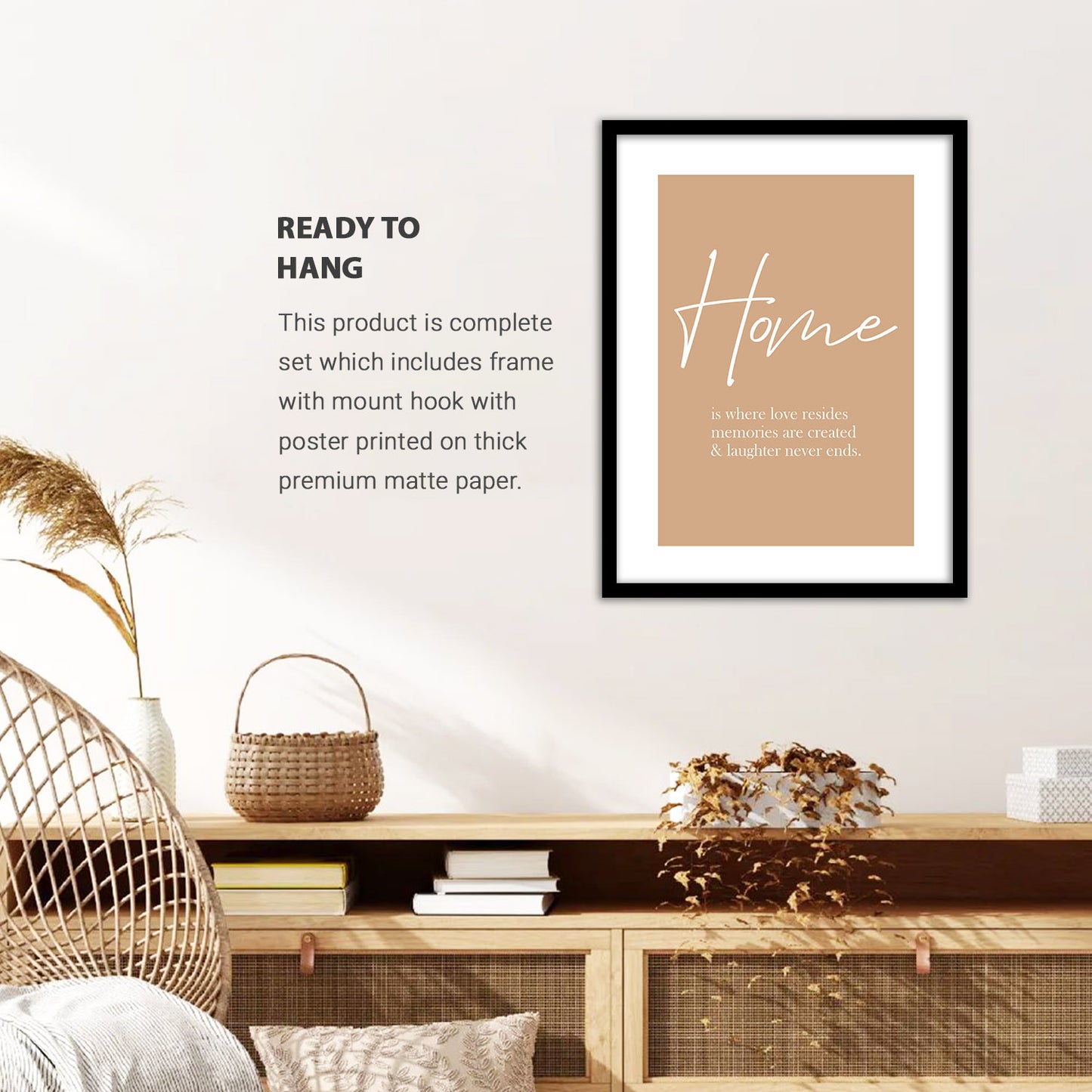 Home Quotes Poster with Frame