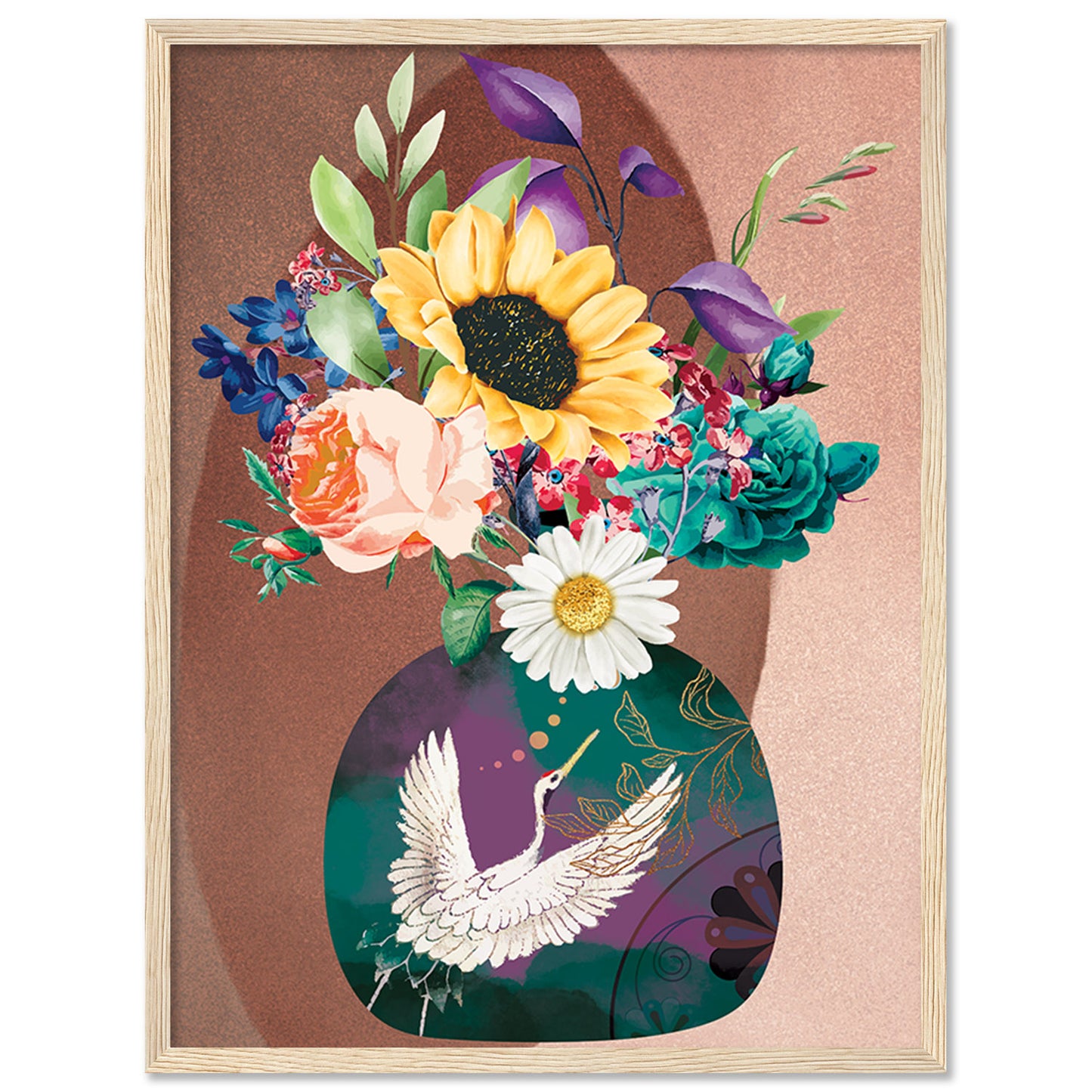 Delicate Floral Prints in Stylish Frames for Wall Artistry