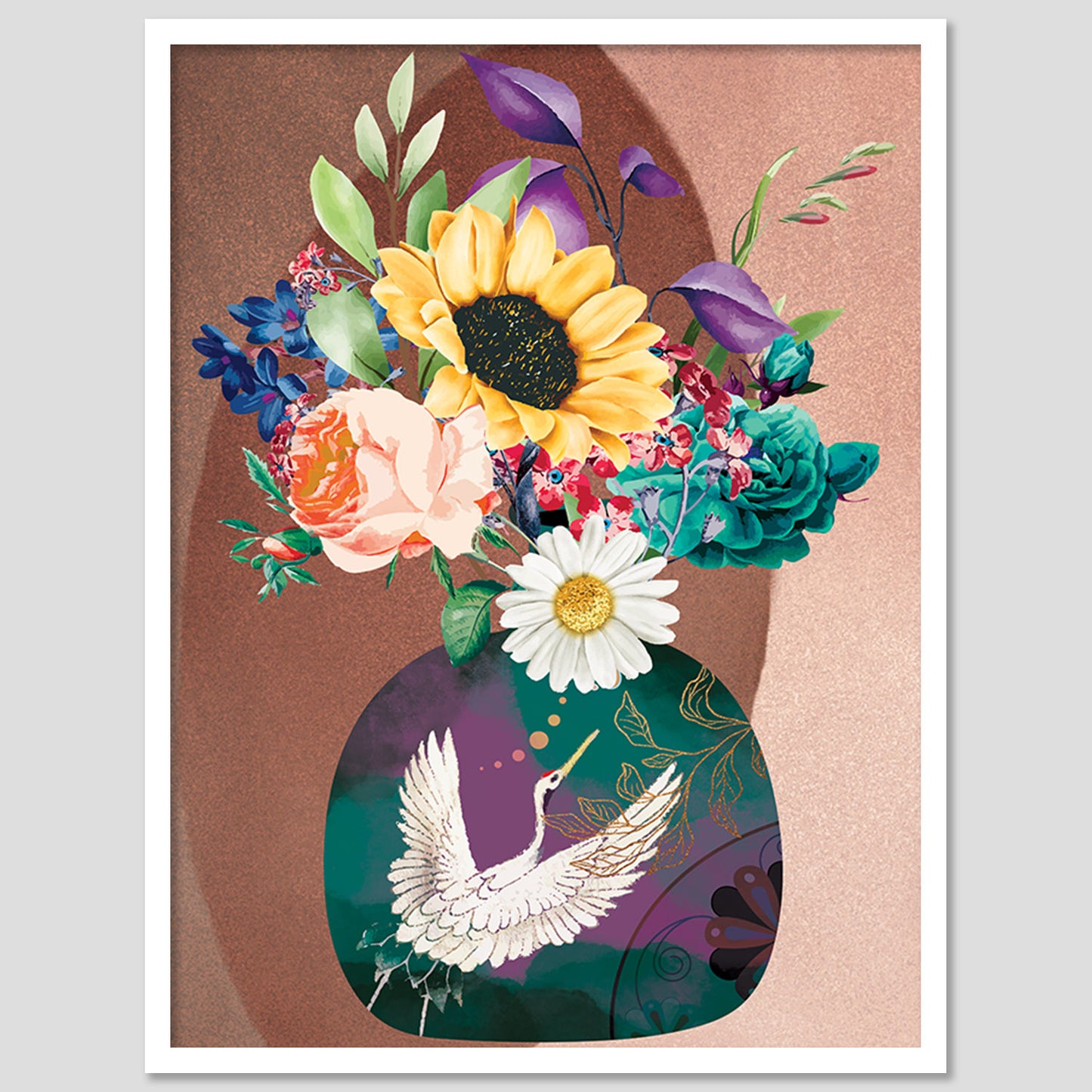 Delicate Floral Prints in Stylish Frames for Wall Artistry