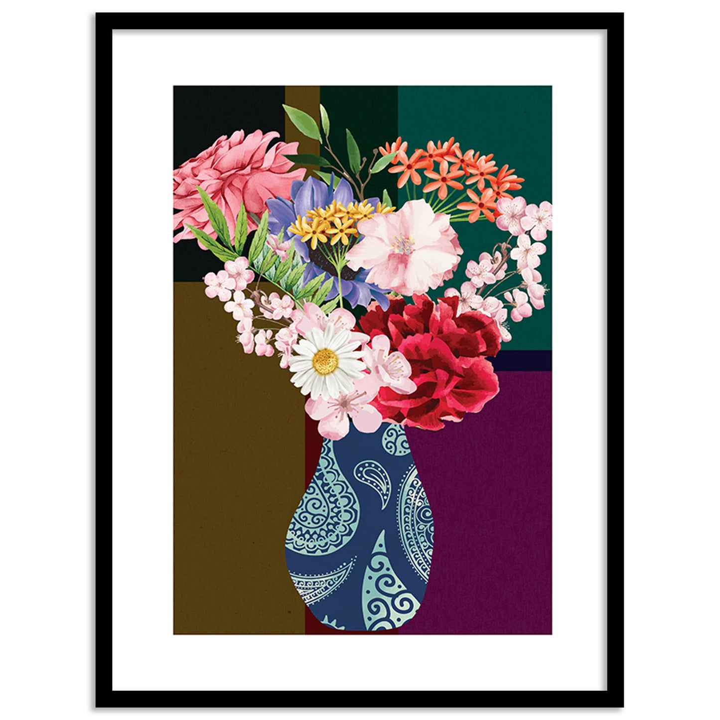 Delicate Floral Prints in Stylish Frames for Wall Artistry