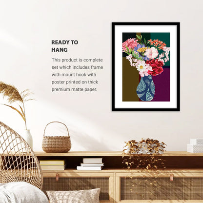 Delicate Floral Prints in Stylish Frames for Wall Artistry