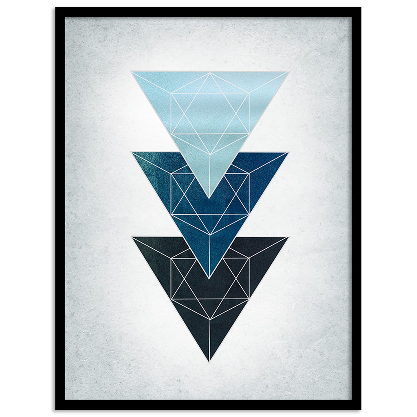 Geometric Triangles Wall paintings For Wall Decor Hanging Frames