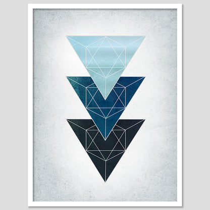 Geometric Triangles Wall paintings For Wall Decor Hanging Frames