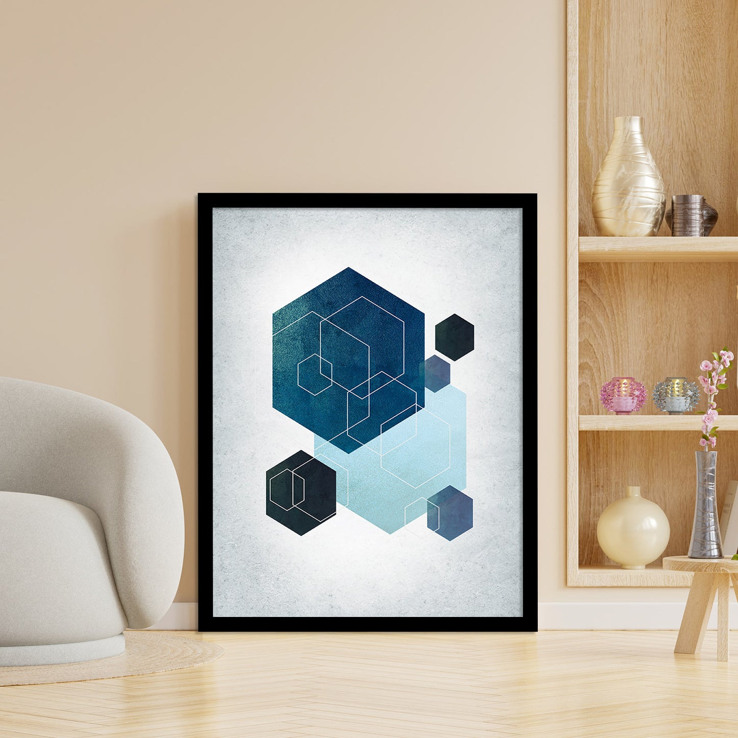 Geometric Wall paintings For Wall Decor Hanging Frames