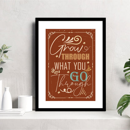 Motivational Quotes Poster with Frame