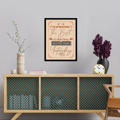 Motivational Quotes Poster with Frame for Home Decor