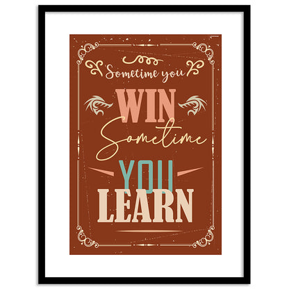 Motivational Quotes Poster with Frame for Office Wall Decoration