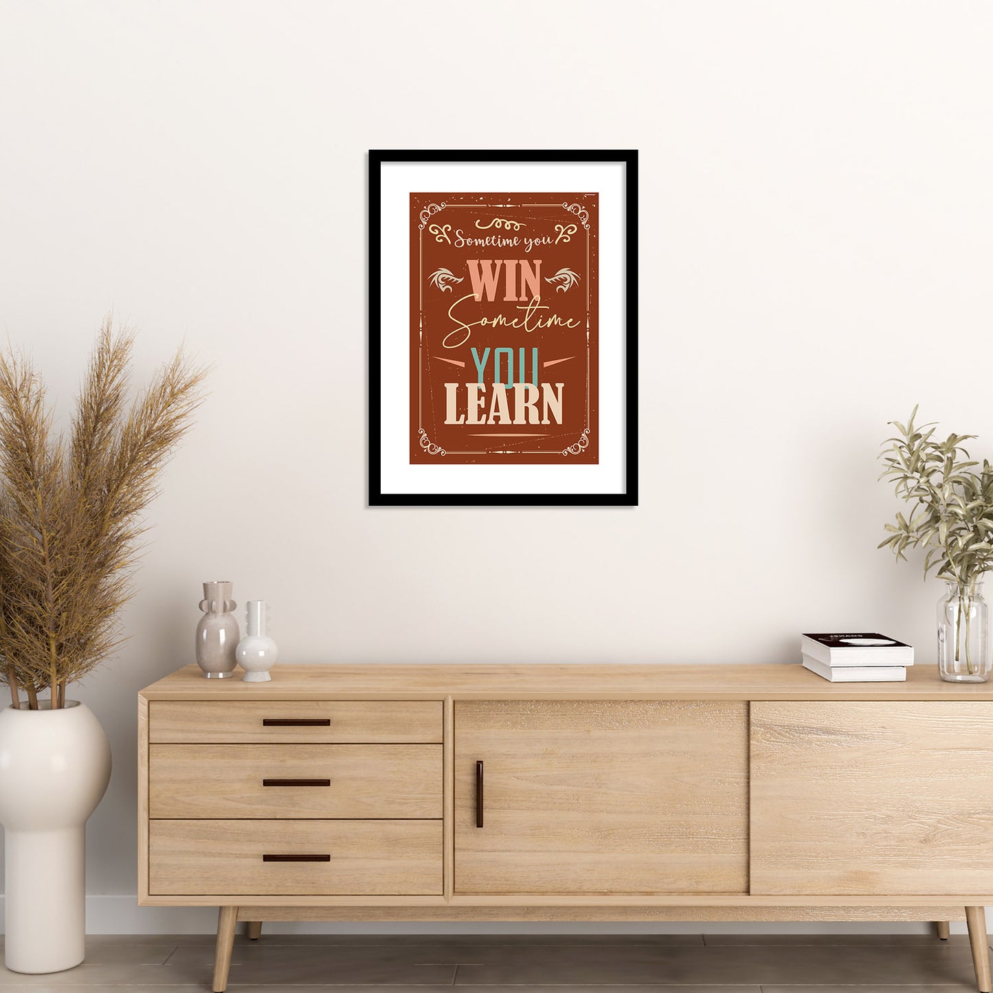 Motivational Quotes Poster with Frame for Office Wall Decoration