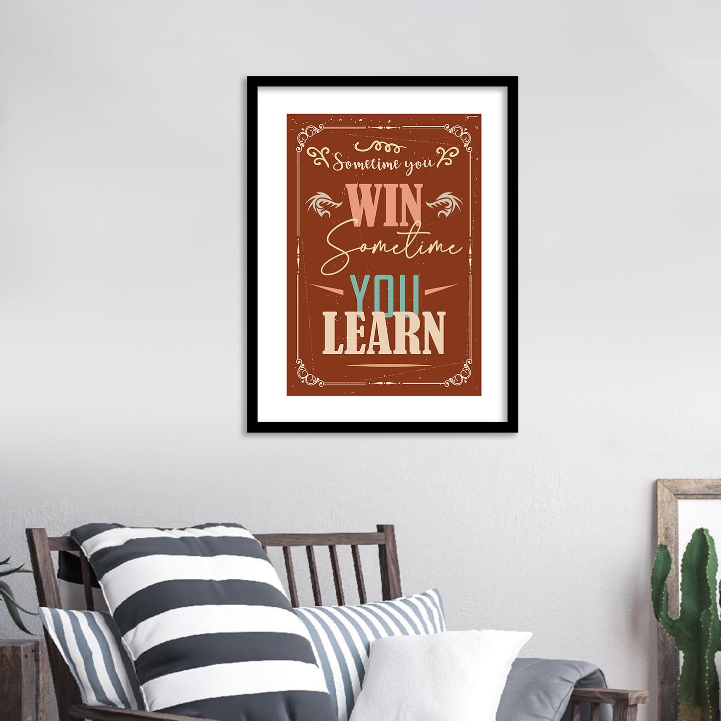 Motivational Quotes Poster with Frame for Office Wall Decoration