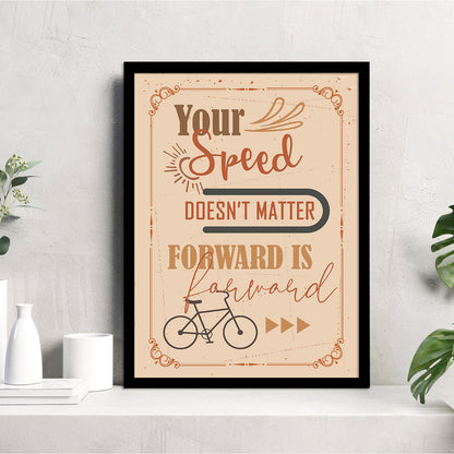 Motivational Quotes Poster with Frame for Home and Office Wall Decoration